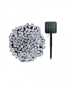Guirlande de Noël lumineuse 100 led blanc froid solaire