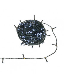 Guirlande de Noël lumineuse 200 led blanc froid solaire