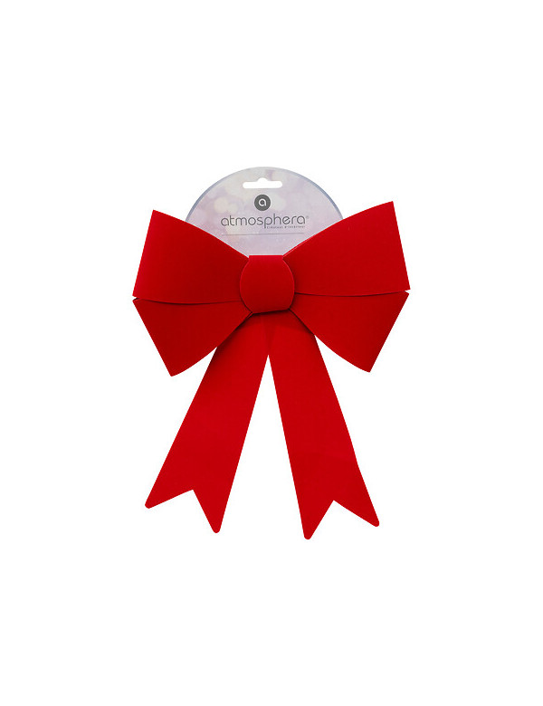 Nœud décoratif de Noël en velours rouge