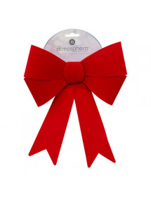 Nœud décoratif de Noël en velours rouge