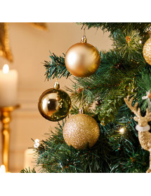 boules de Noël dorées 6 cm