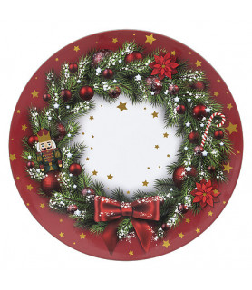 Assiette de présentation Couronne de Noël