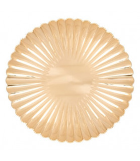 Assiette de présentation coquille doré