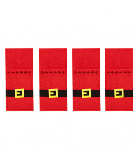 Porte couverts Père Noël feutrine x4