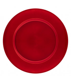 Assiette de présentation lisse rouge