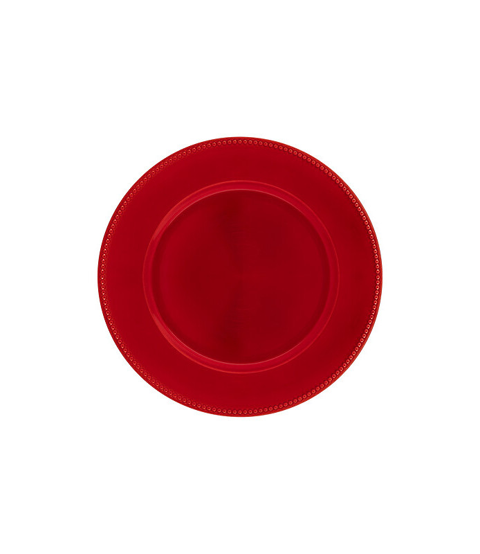 Assiette de présentation billes rouge Assiette de présentation billes rouge