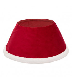 Cache pied de sapin rouge et blanc