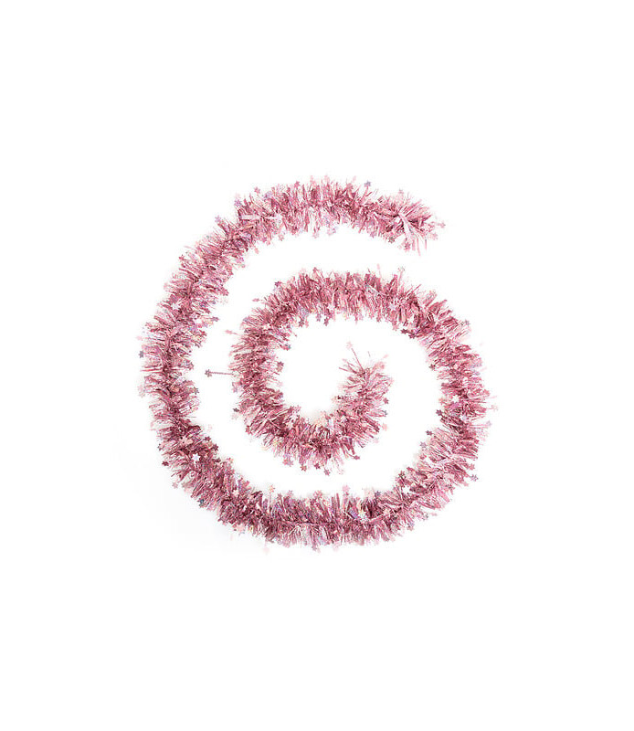 Guirlande de Noël laser étoile rose