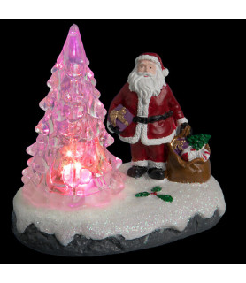 Village lumineux Père Noël et sapin