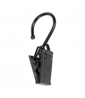 Lot de 8 anneaux à pince noirs en S