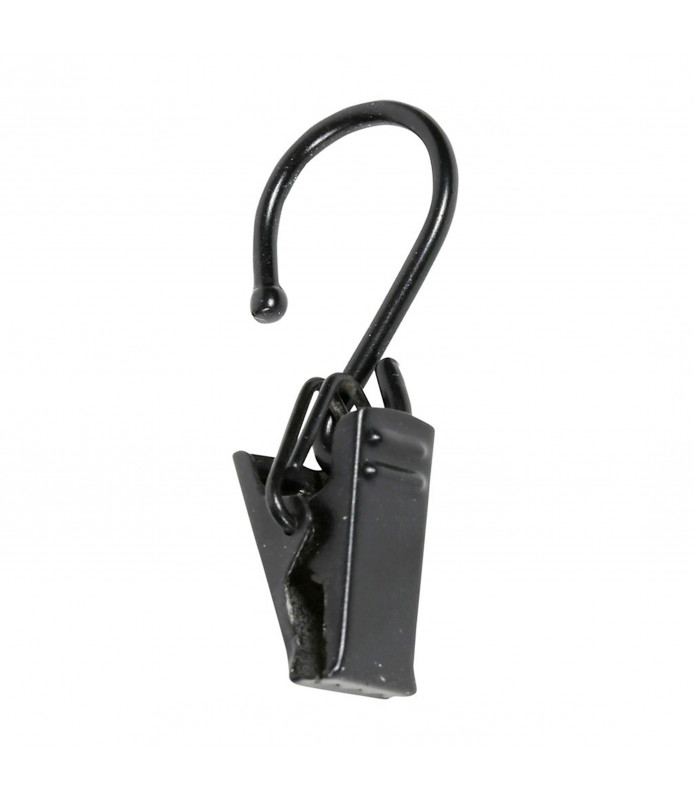 Lot de 8 anneaux à pince noirs en S