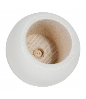 Embouts de tringles Boules bois Blanc 28 mm X2