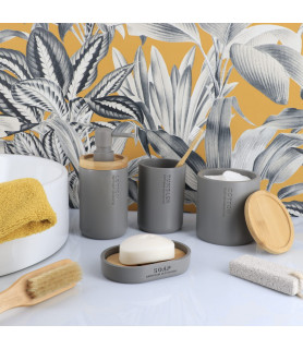 Gobelet de salle de bain gris