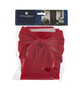 Nœud de Noël rouge géant pour porte – Décoration festive XXL