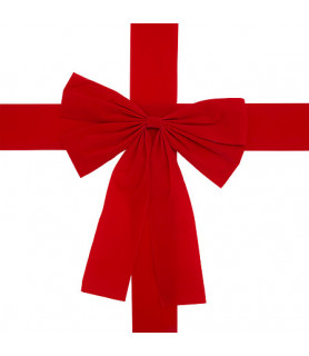 Nœud de Noël rouge géant pour porte – Décoration festive XXL