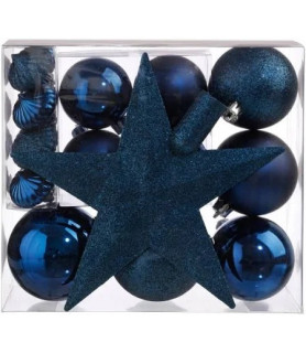 boules de noel bleu