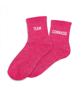 Chaussettes paillettes duo team connasse