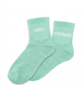 Chaussettes paillettes duo garce légendaire