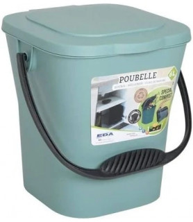 Seau à compost 6 Litres vert eucalyptus