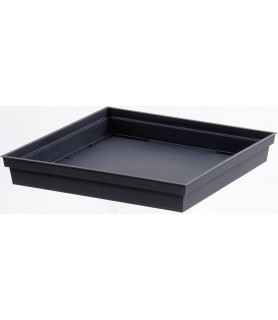 Soucoupe Carrée Toscane Gris Anthracite 27 cm