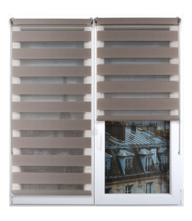 Store enrouleur jour / nuit 120x180 cm. taupe