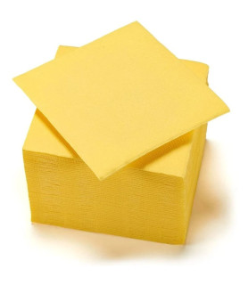 Serviettes en papier Soft Touch Jaune 38x38 cm x40