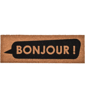 Paillasson Tapis coco Bonjour 25x75 cm.