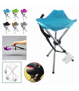 Tabouret extérieur pliable en polyester Oxford avec structure en acier