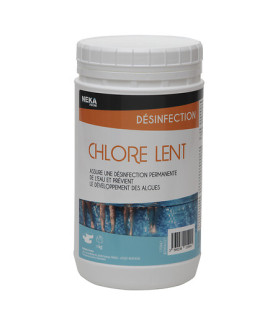 Pot de chlore lent Neka 1 kg en galets de 125 g pour piscine
