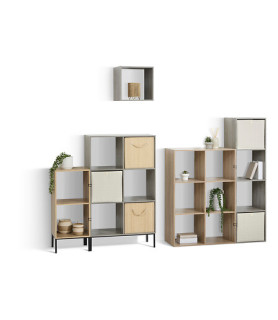Boîte Cube Rangement Stemy Beige 31x31x31 cm