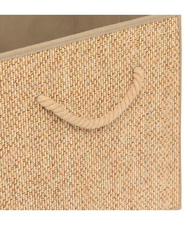 Boîte Cube Rangement Stemy Beige 31x31x31 cm