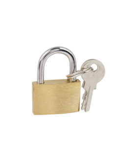 Cadenas Laiton 25 mm avec 2 Clés Sécurité