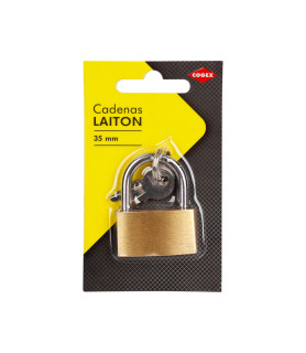 Cadenas Laiton 35 mm avec 2 Clés Sécurité