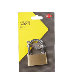 Cadenas Laiton 45 mm avec 2 Clés Sécurité