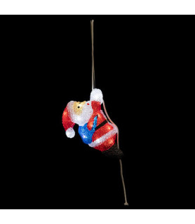 Père Noël Grimpeur lumineux 20 LED