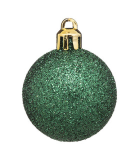 Lot de 12 boules de Noël Délice Ø 4 cm rouge vert or