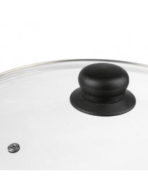 Couvercle en verre 28 cm. : Protège des projections !