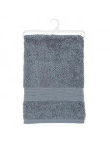 Drap de bain Atmosphera de couleur gris foncé 100 % de 100 x 150 cm.