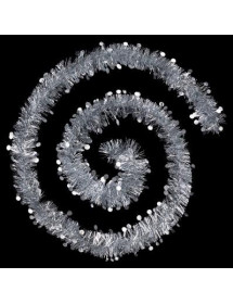 Guirlande de Noël pastille argent