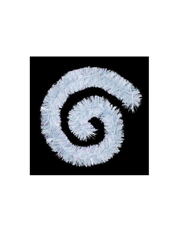 Guirlande de Noël boa xxl blanche