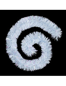 Guirlande de Noël boa xxl blanche