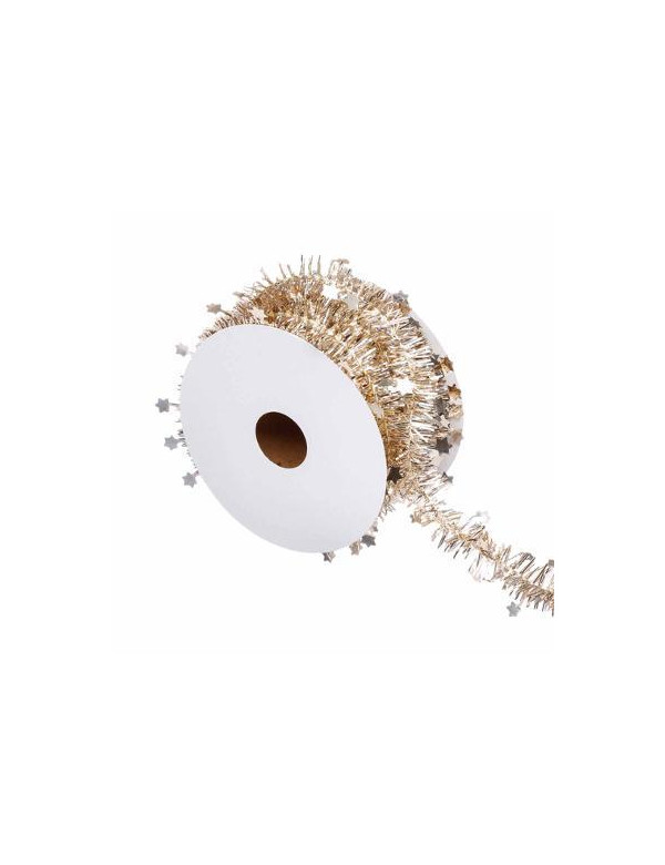 Guirlande de Noël fine étoile or