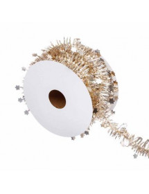 Guirlande de Noël fine étoile or