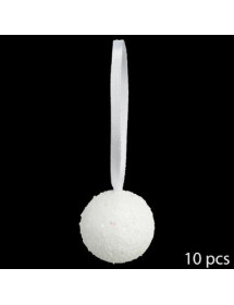 Boules de Noël polaire pailletées x10