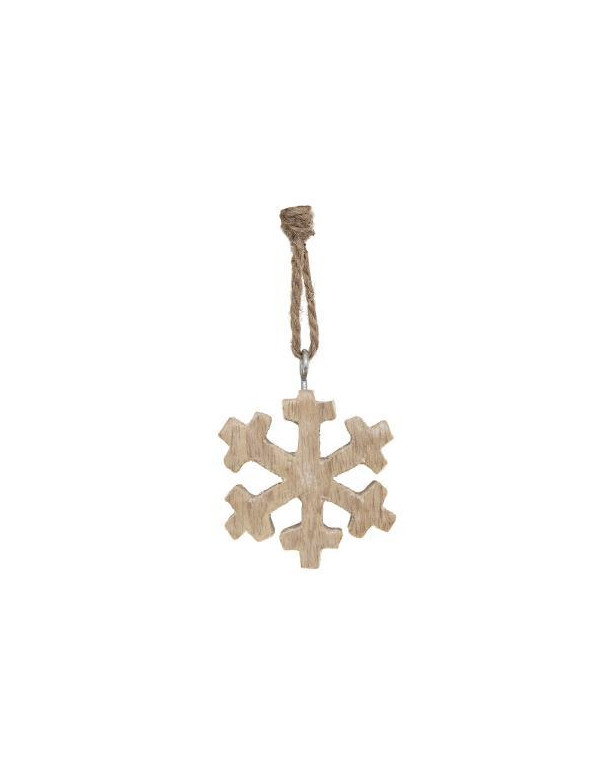 Suspension flocon de neige en bois
