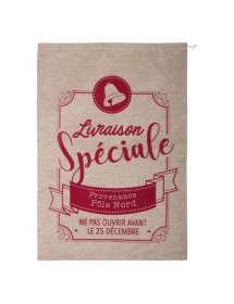 Sac en jute hotte du père noël