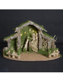Crèche de Noël lumineuse vide
