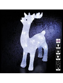 Décoration lumineuse Renne 45 cm Blanc froid