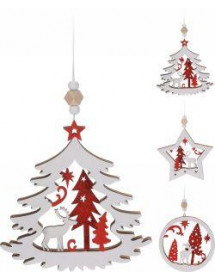 Décoration de Noël en bois à suspendre