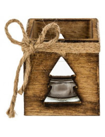 Photophore de Noël en bois